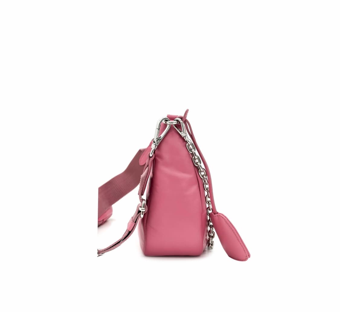 프라다 여성 패딩 나파 레더 리에디션 2005 숄더 호보백 크로스백 핑크 상품이미지4