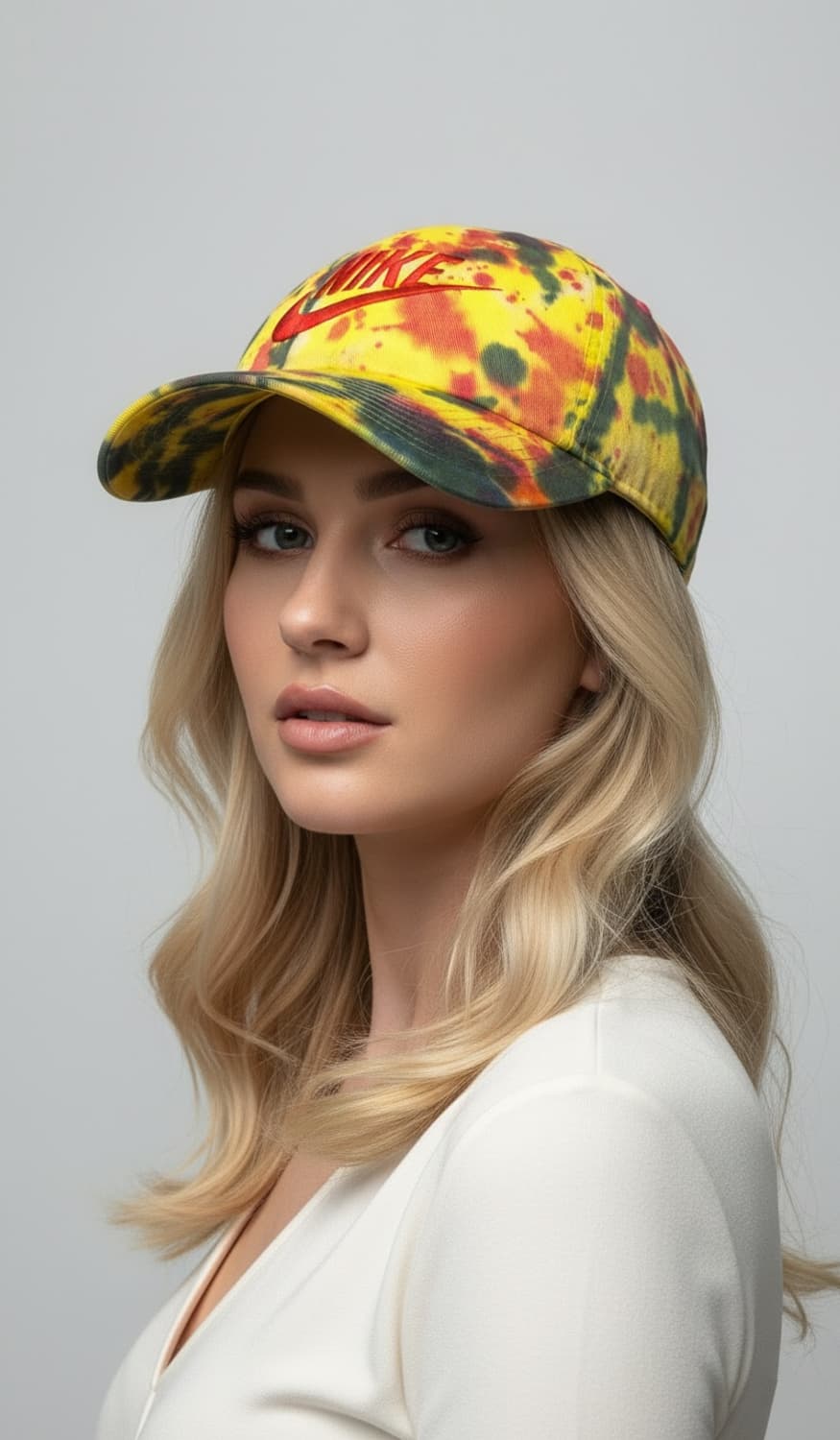 나이키 초레어 빈티지 커스텀 타이다이 노랑/초록/레드 봄의폭발 볼캡 모자 상품이미지9