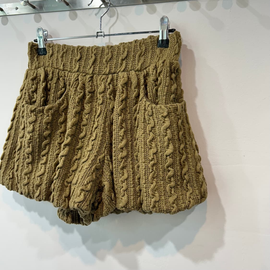 케이블 니트 쇼츠 팬츠 상품이미지2