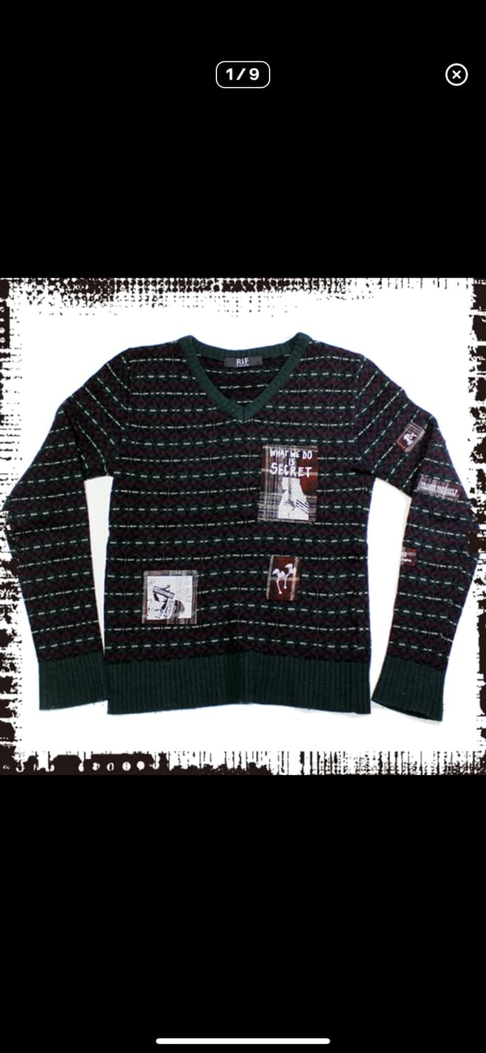 라프시몬스 패치 니트 구합니다 상품이미지1