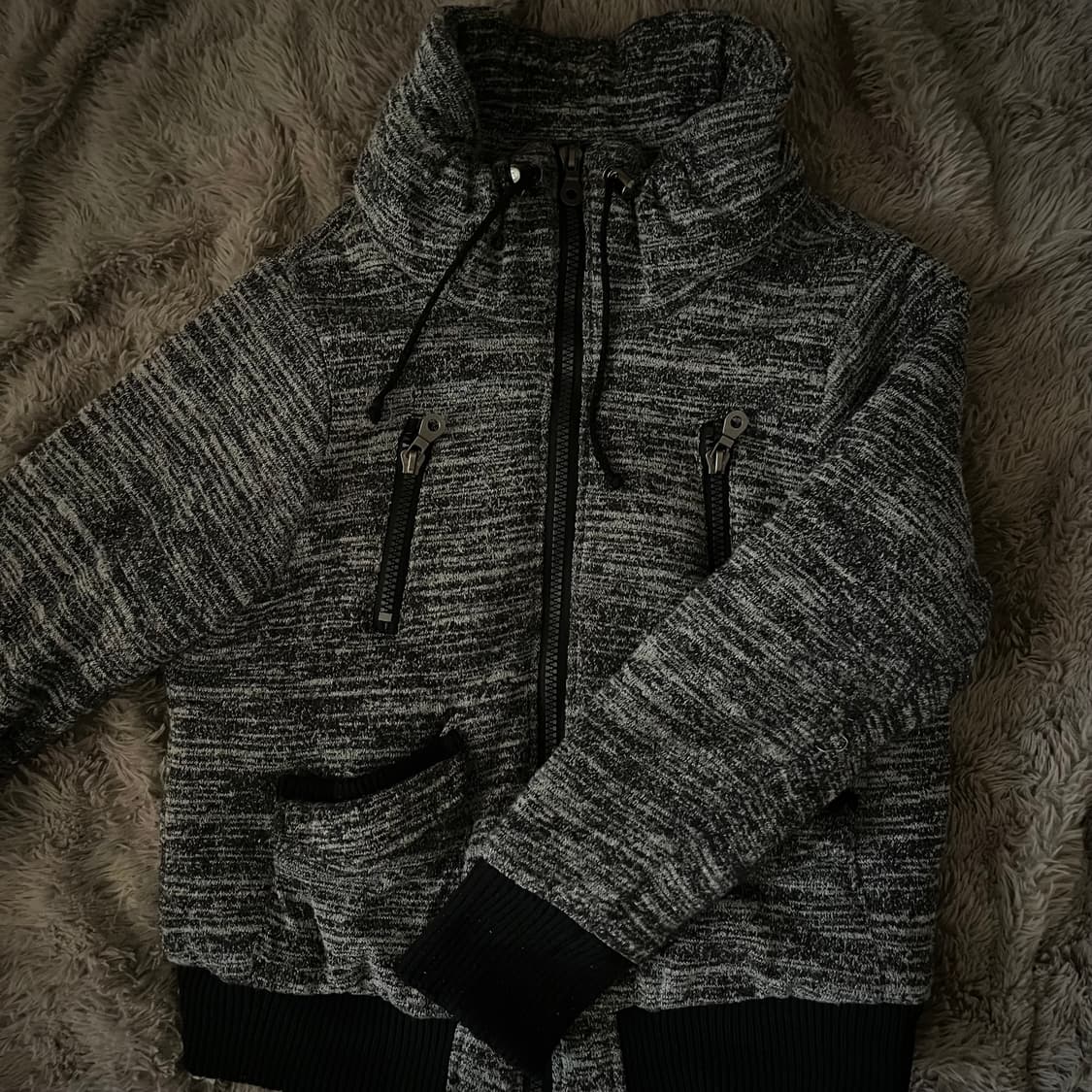 crazy angel 차콜 배색 아우터 상품이미지1