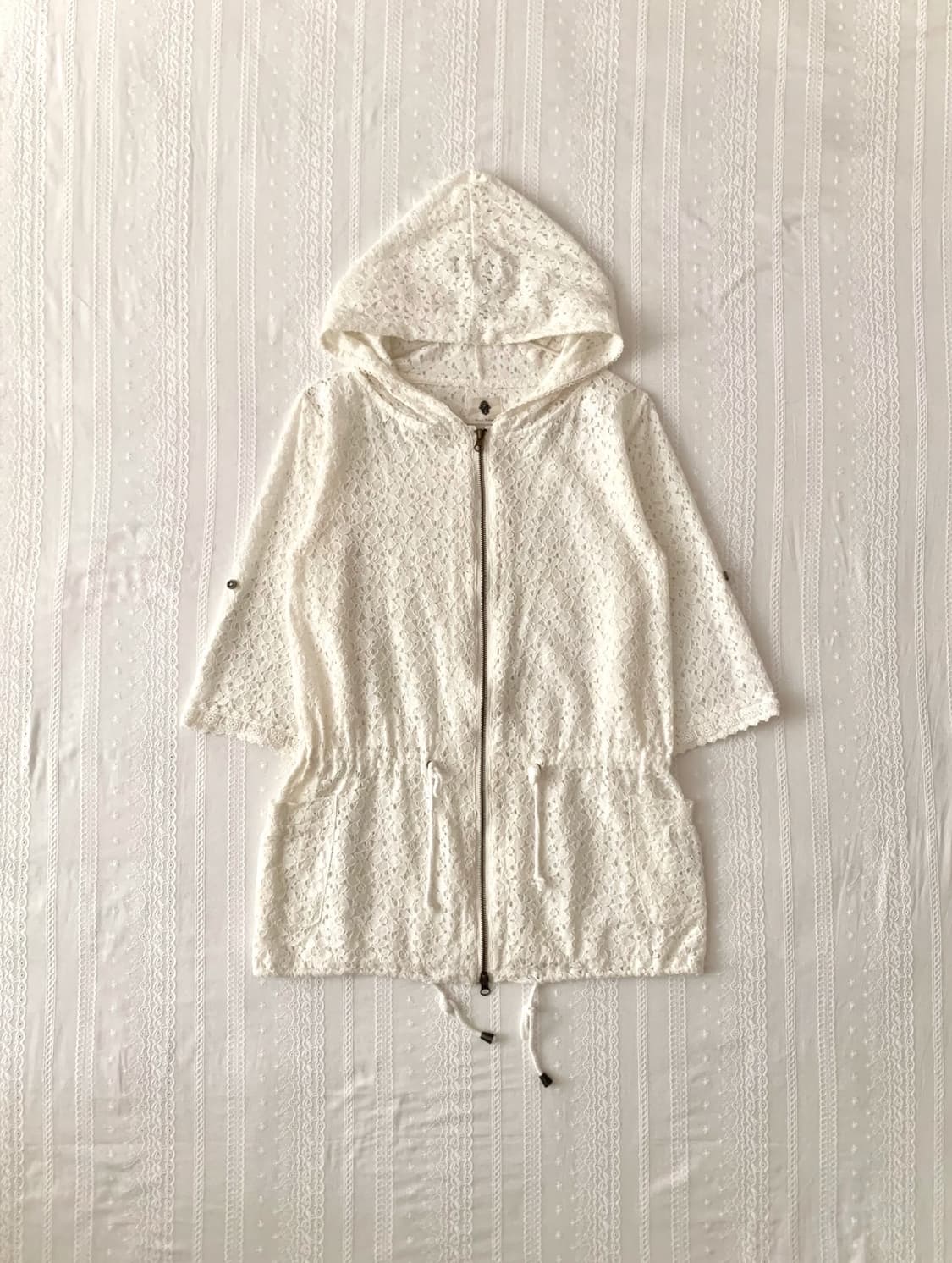 모리 플라워 레이스 후드집업 상품이미지5