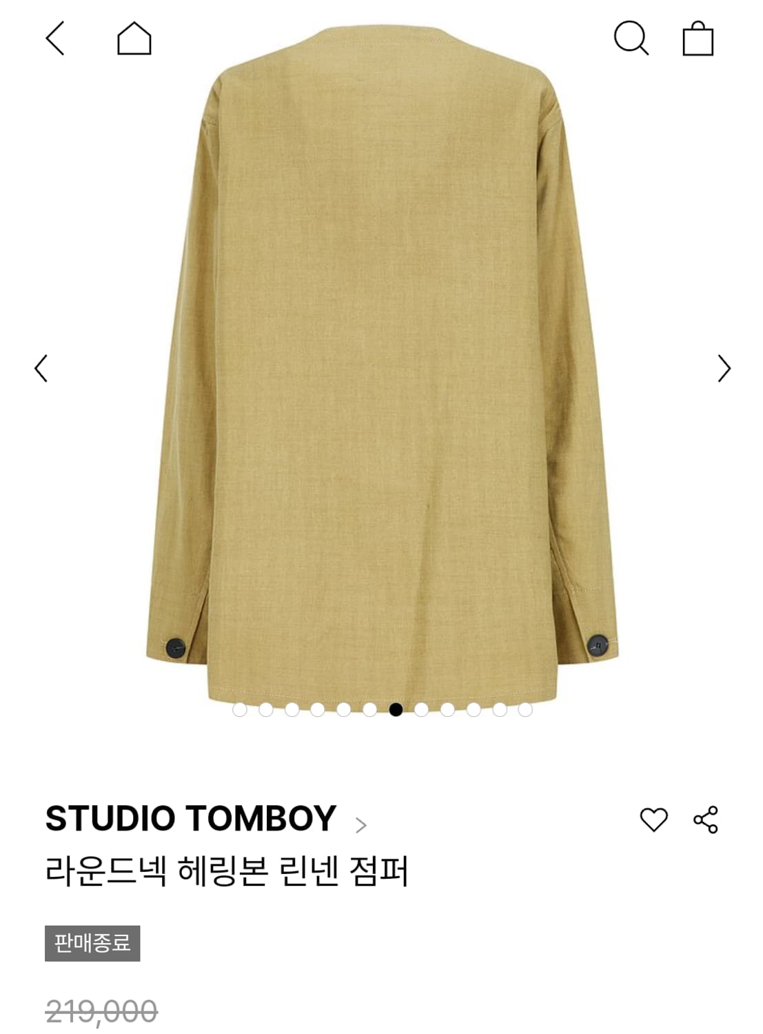 스튜디오톰보이 22만대 라운드넥 헤링본마자켓 상품이미지5