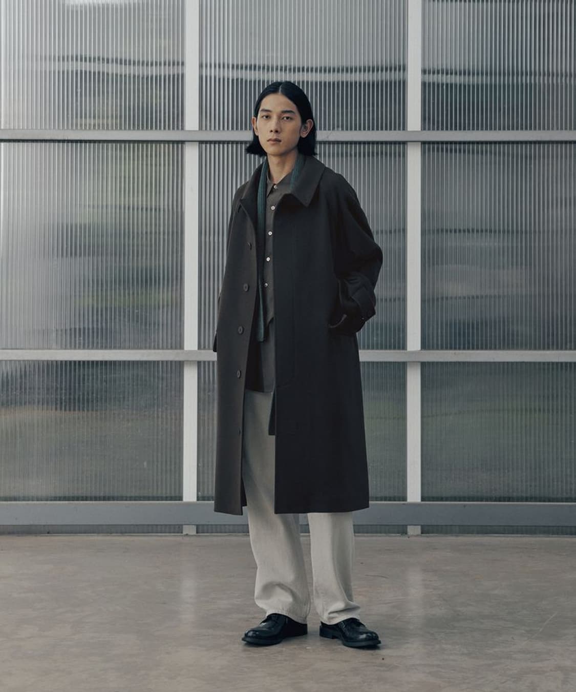 어나더오피스 차콜브라운 앰플 발마칸 캐시미어 코트 3사이즈 105 110 상품이미지1