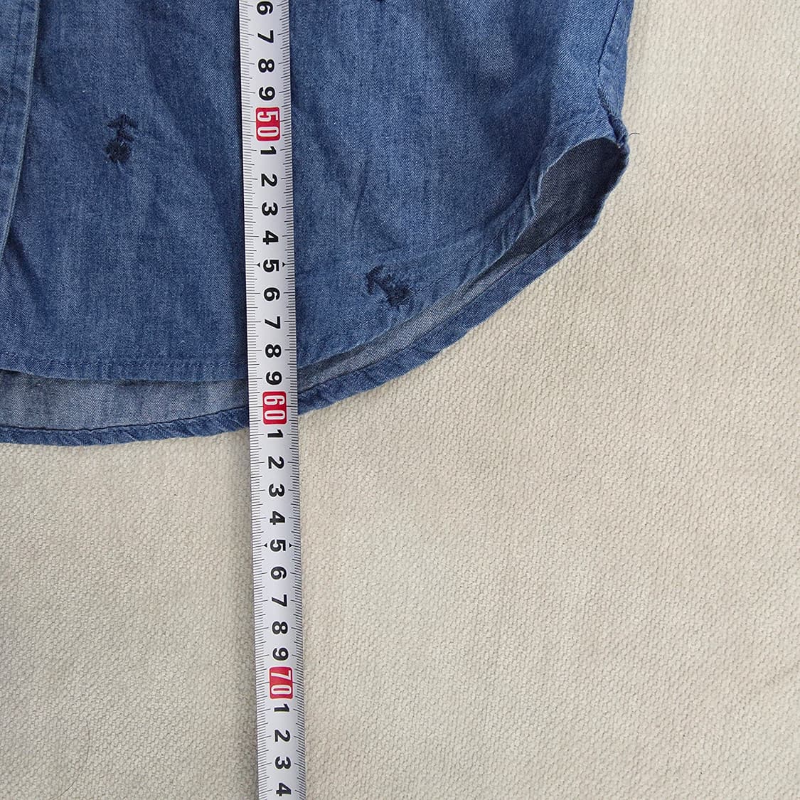 [95] 안나수이 여성 로맨틱 타이 자수 데님셔츠  1230J 상품이미지6