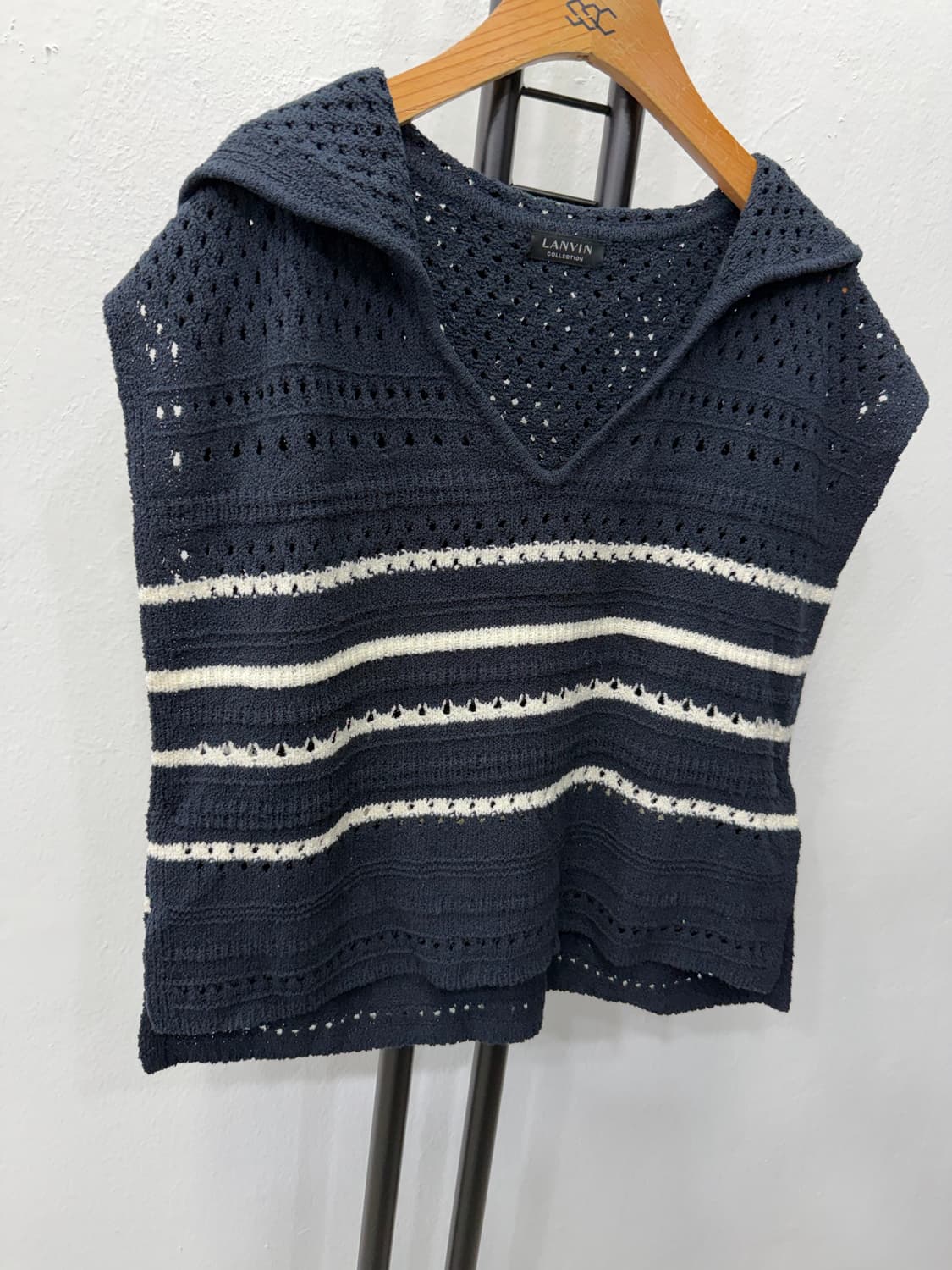 정품) 랑방 한섬 스트라이프 니트 탑 F 상품이미지2