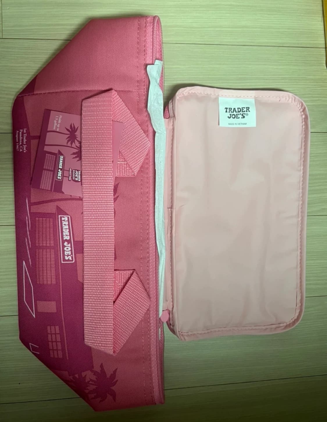 트레이더조 핑크 보냉백 새상품 상품이미지1