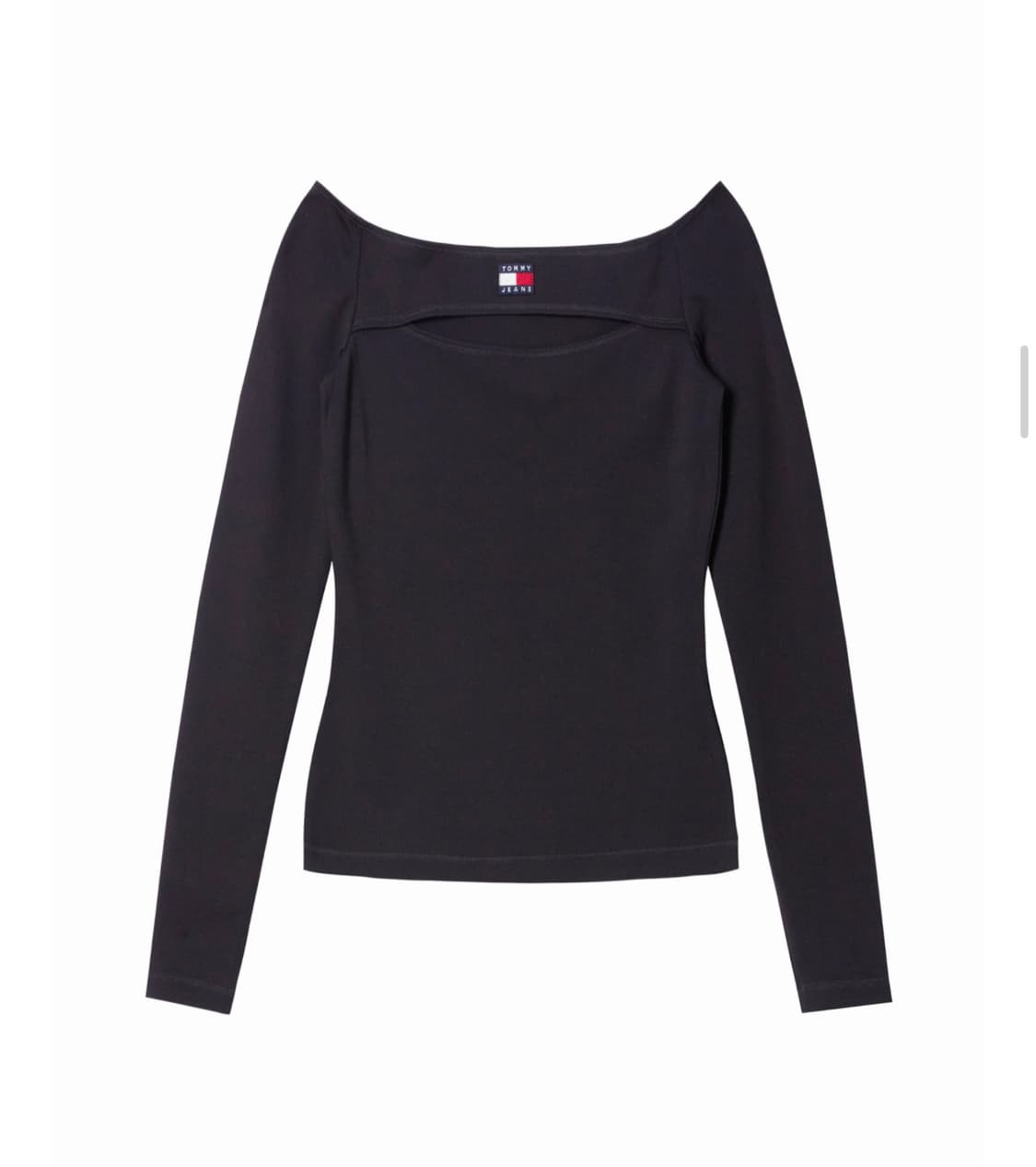  타미진스 슬림 배지 컷아웃 탑 블랙 xs 상품이미지1