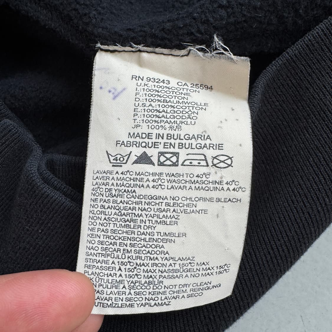 디젤 로고 패치 코튼 하이넥 집업 블랙 상품이미지5