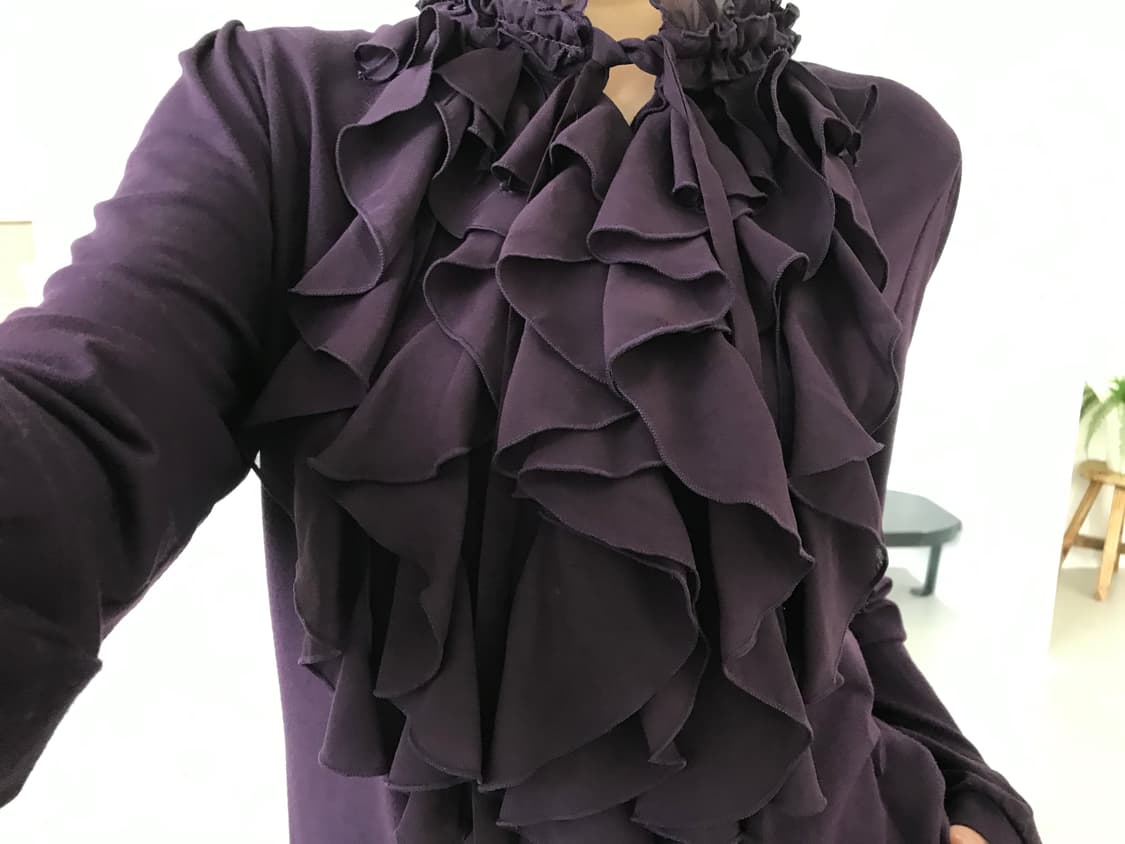 vintage purple ruffle long sleeve 상품이미지1
