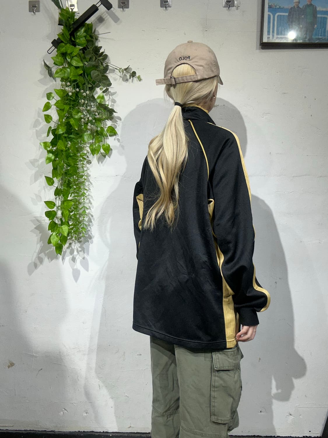 나이키 블랙 골드 사이드 라인 트랙탑 져지 L 상품이미지3