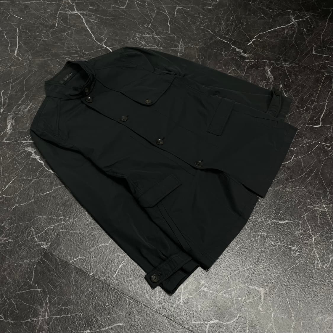 XL 우영미 솔리드옴므 하이넥 비대칭 바람막이 자켓 상품이미지4