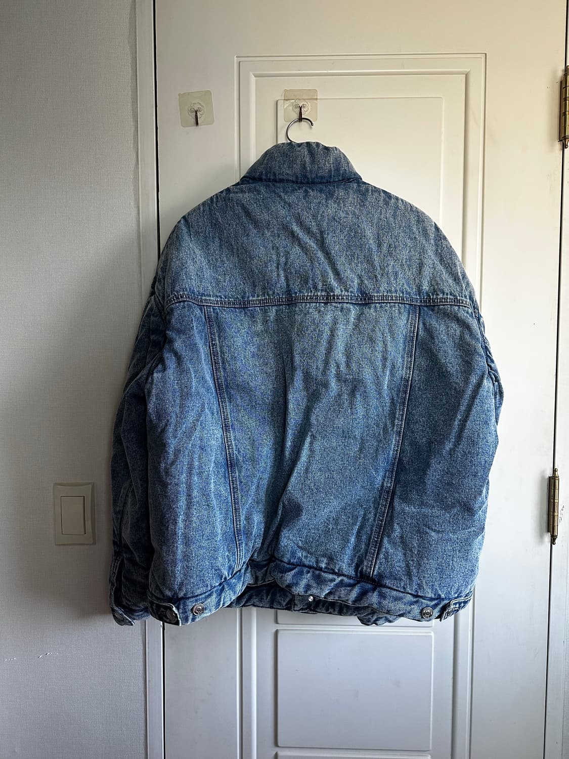 인터섹션 오버사이즈 패디드 데님 자켓 블루 상품이미지2