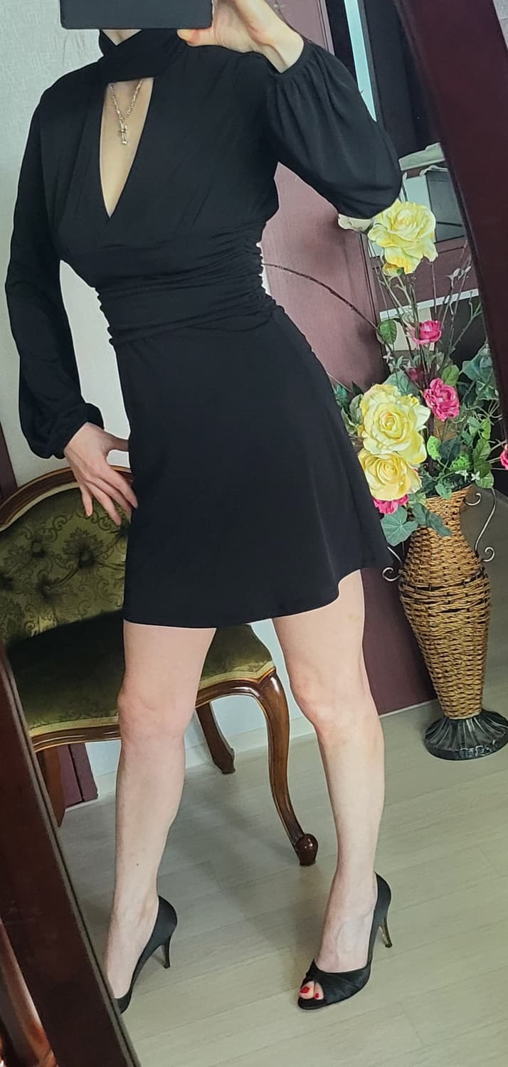 프랑스 수입 모르간 레르로 감성 나일론 원피스 상품이미지3