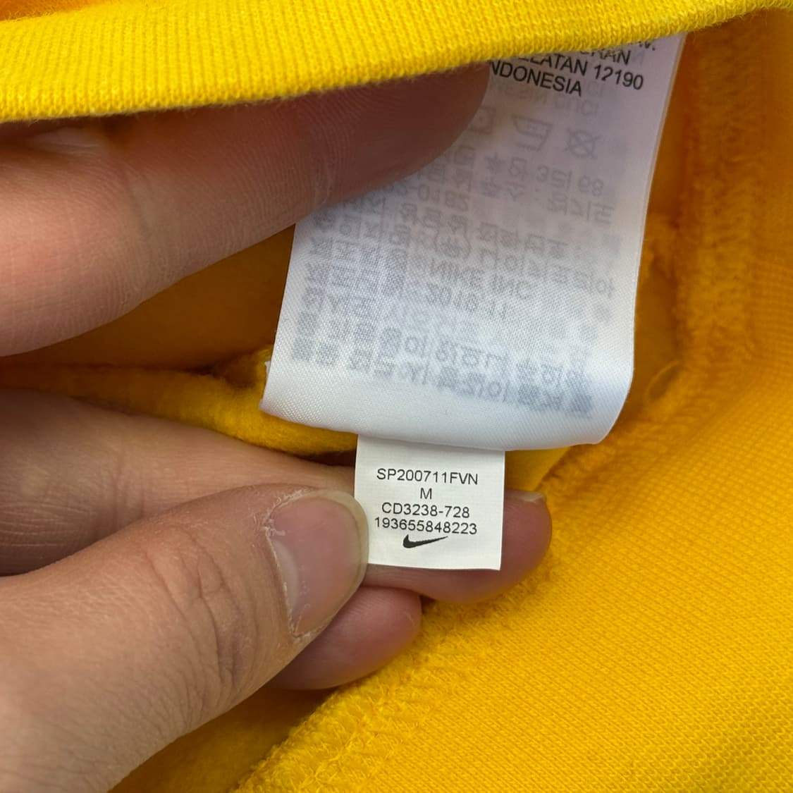 나이키 NBA 레이커스 옐로우 후드 M 상품이미지6