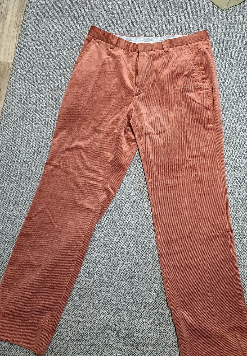 루이까스텔 코듀로이 겨울용 골프  일상 바지 오렌지 86  34인치 상품이미지1