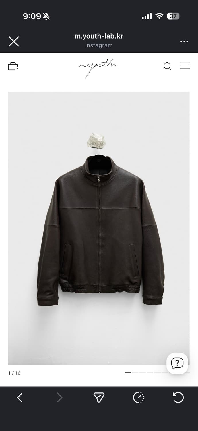 (M) 유스 하이넥 레더 자켓 구매합니다:) 상품이미지1