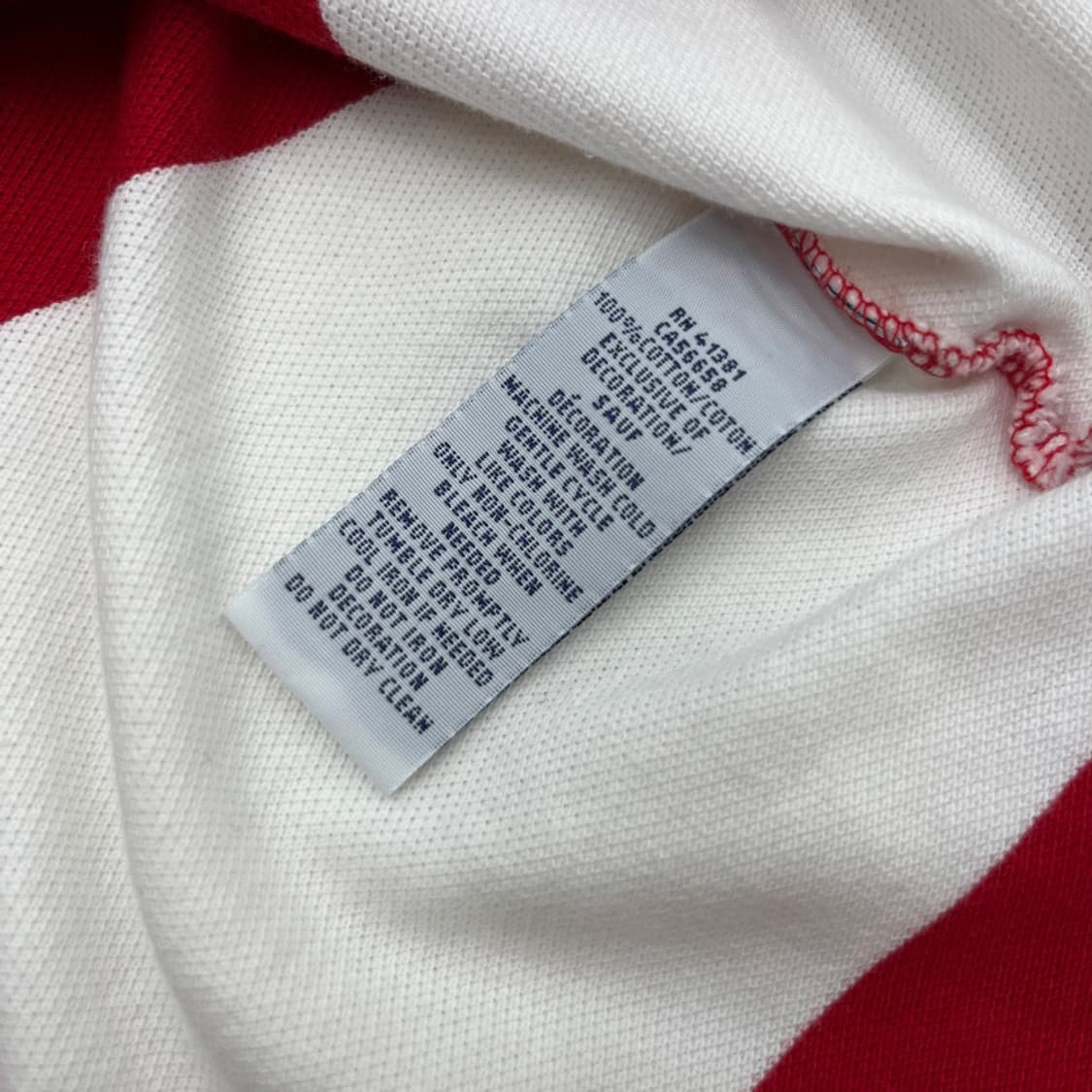 폴로 랄프로렌 빅포니 레드 단가라 성조기 화이트 pk 반팔 M 상품이미지5