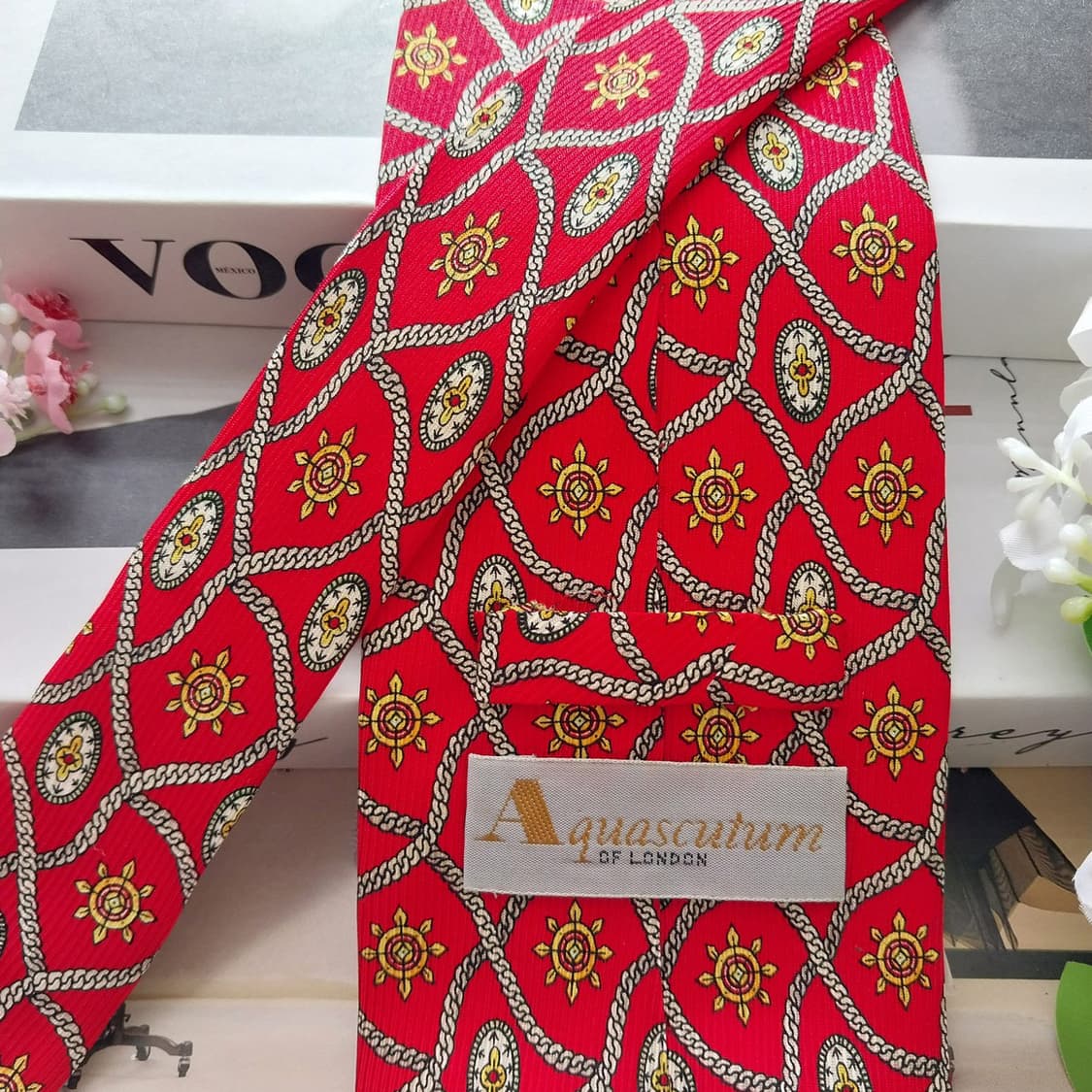 아쿠아스큐텀 넥타이 레드 오너멘탈 패턴 10cm A+등급 K2013
 상품이미지6