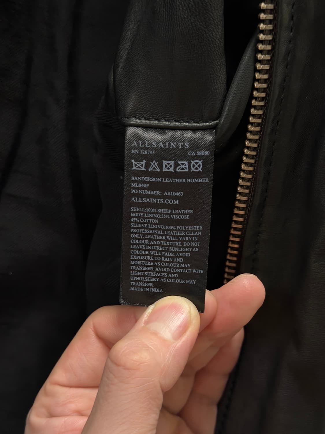 올세인츠 양가죽 레더 가죽 자켓 XL 상품이미지7