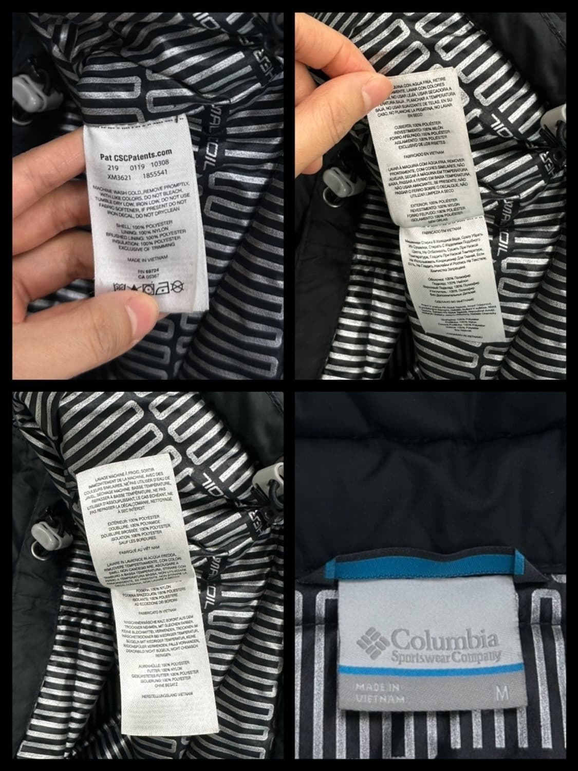 컬럼비아 경량패딩 블랙 (M~L) 상품이미지9