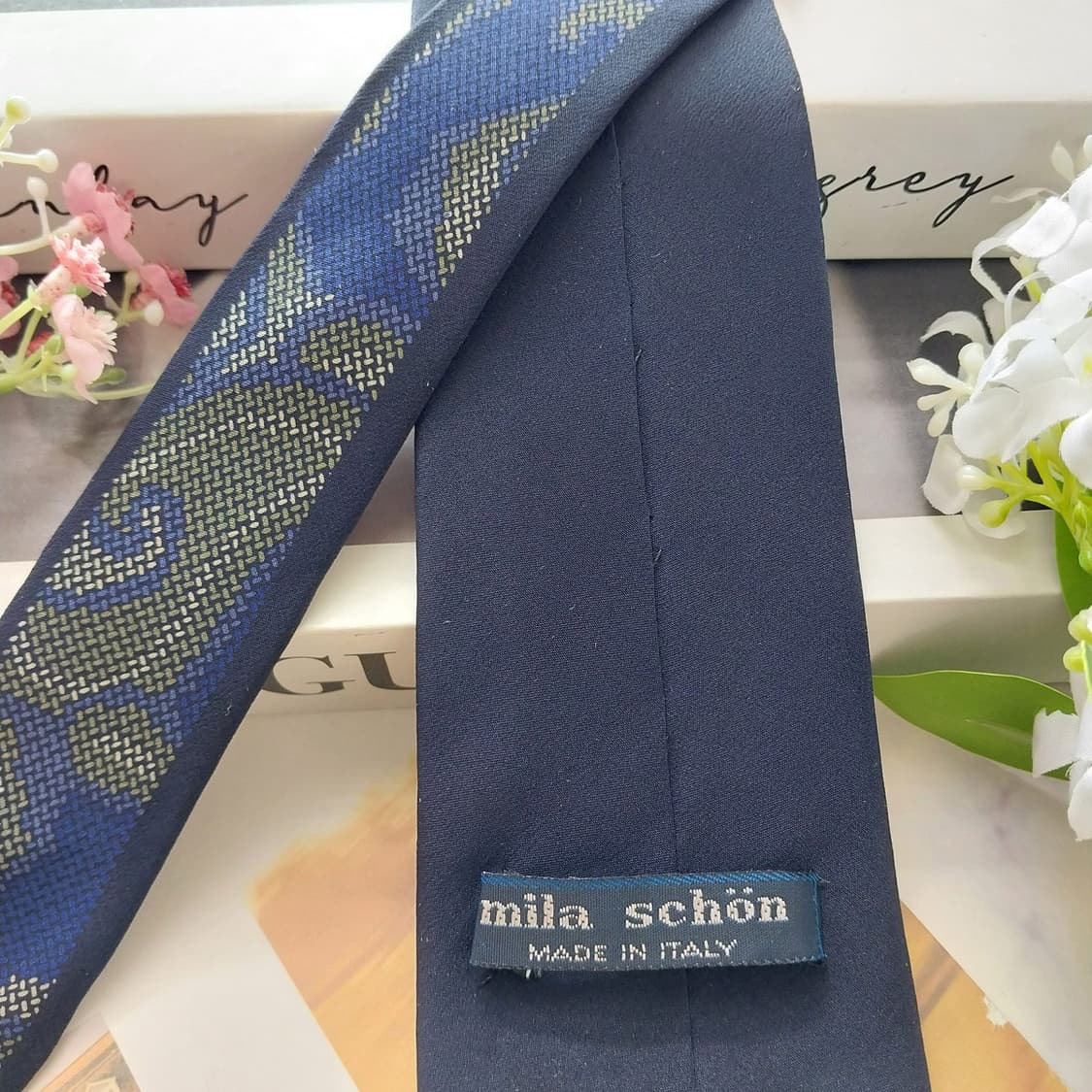밀라숀 블루 컬러 실크 넥타이 A+등급 K2184 상품이미지5