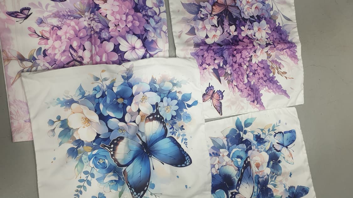 나비꽃쿠션커버 4개세트 상품이미지5