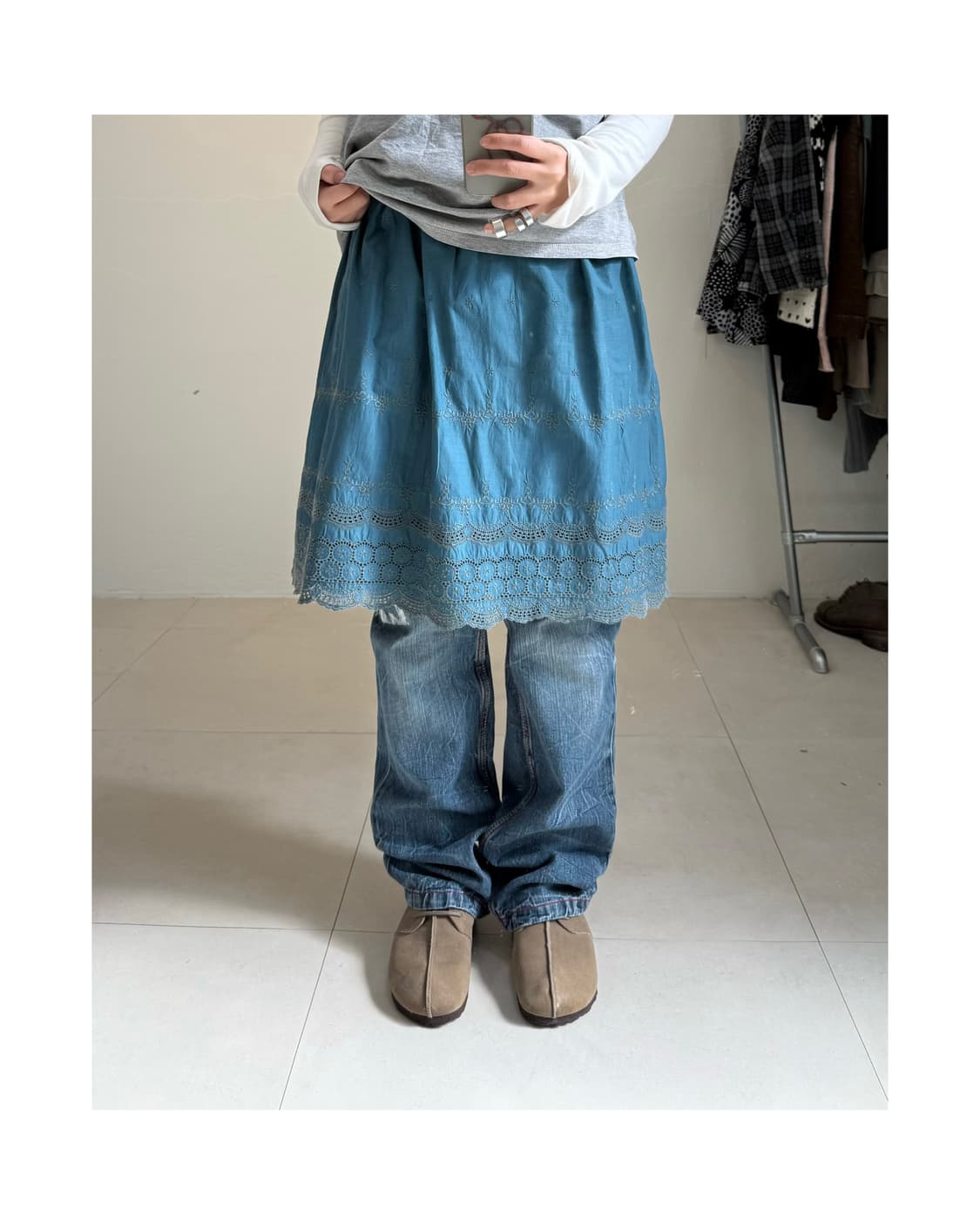 빈티지 미디 스커트 상품이미지1