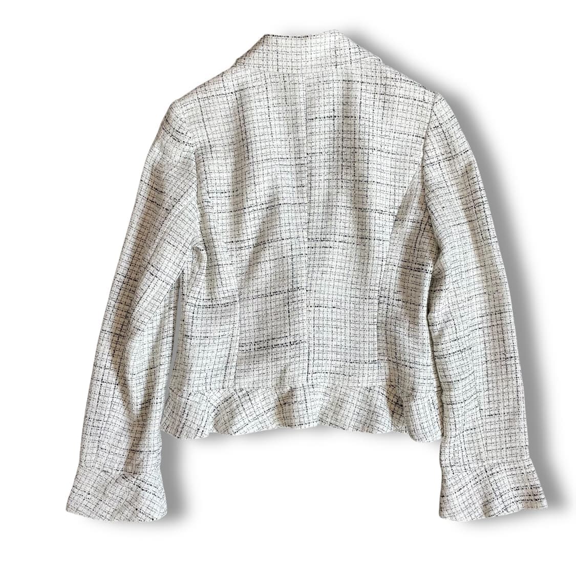 JPN 화이트블랙 트위드 셋업 투피스 원피스 자켓 상품이미지3