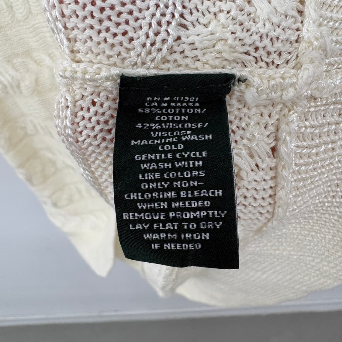 랄프로렌 케이블 반팔 니트 여성 3XL 상품이미지6