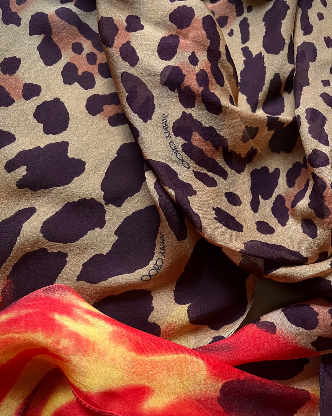 JIMMY CHOO Leopard & Flame Long Scarf 상품이미지8