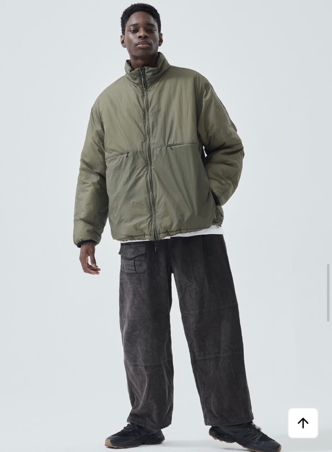 해브오프듀티 웜업자켓 카키 2사이즈 상품이미지3