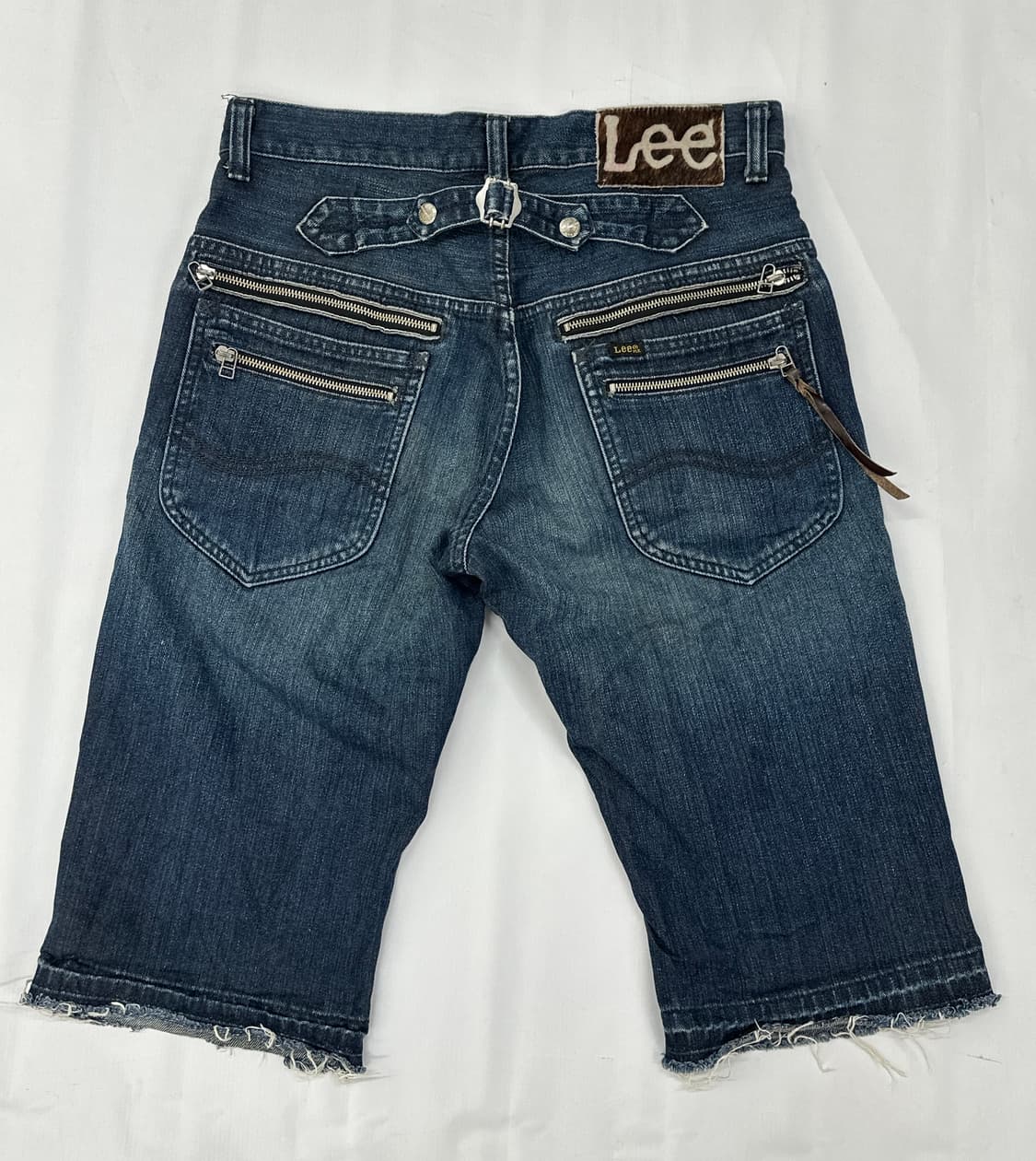 재팬 Lee 빈티지 워싱 5부 팬츠 반바지 백포인트 버튼 아메카지 상품이미지3