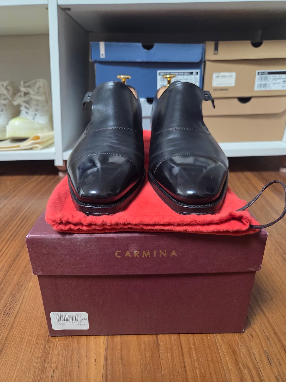 Carmina 남성 블랙 몽크스트랩 구두 상품이미지1