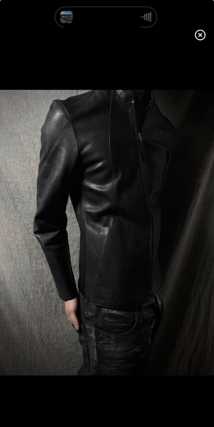 The Viridi-anne Calfskin 가죽자켓 상품이미지1