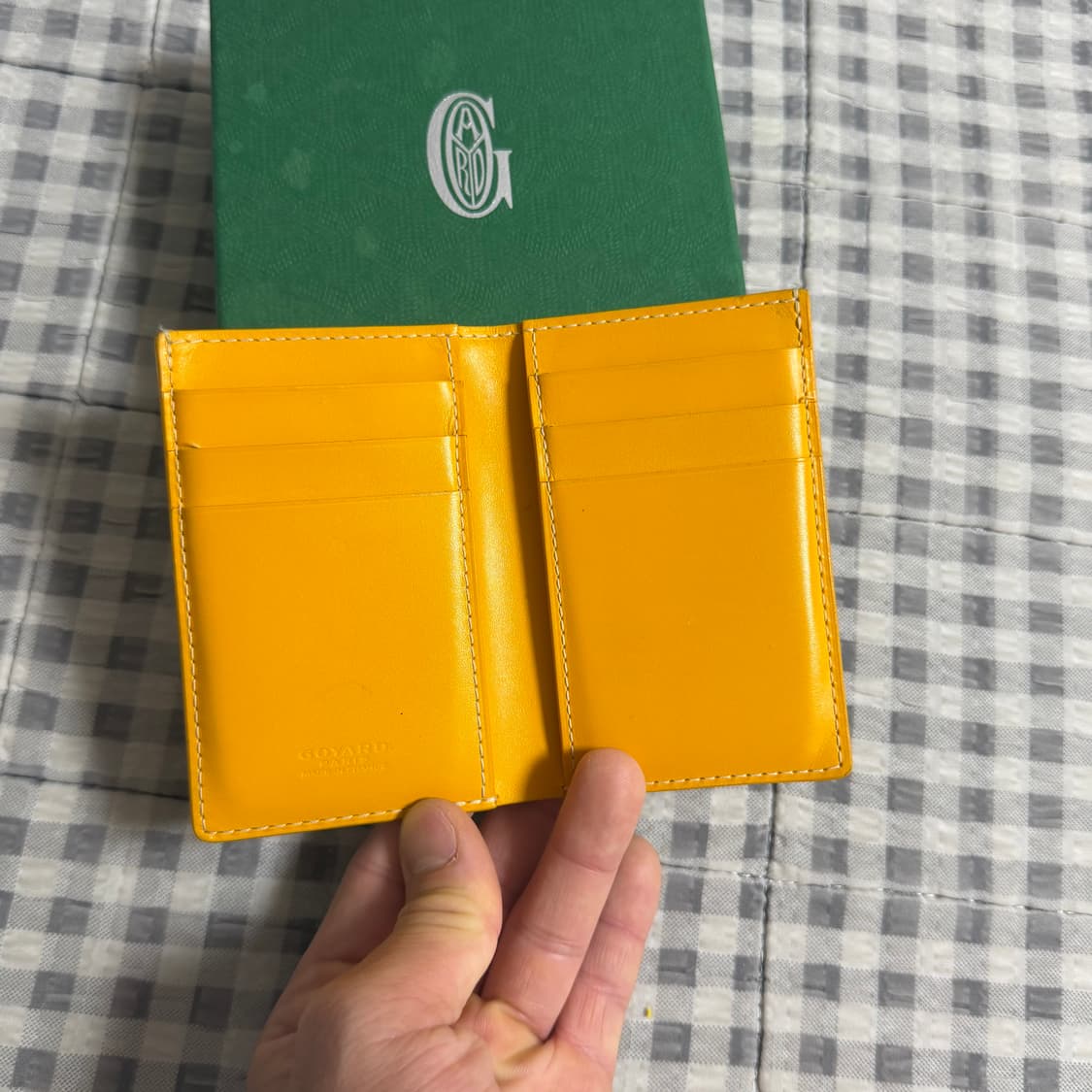 (OS) Goyard 고야드 생피에르 카드지갑 옐로우 상품이미지4