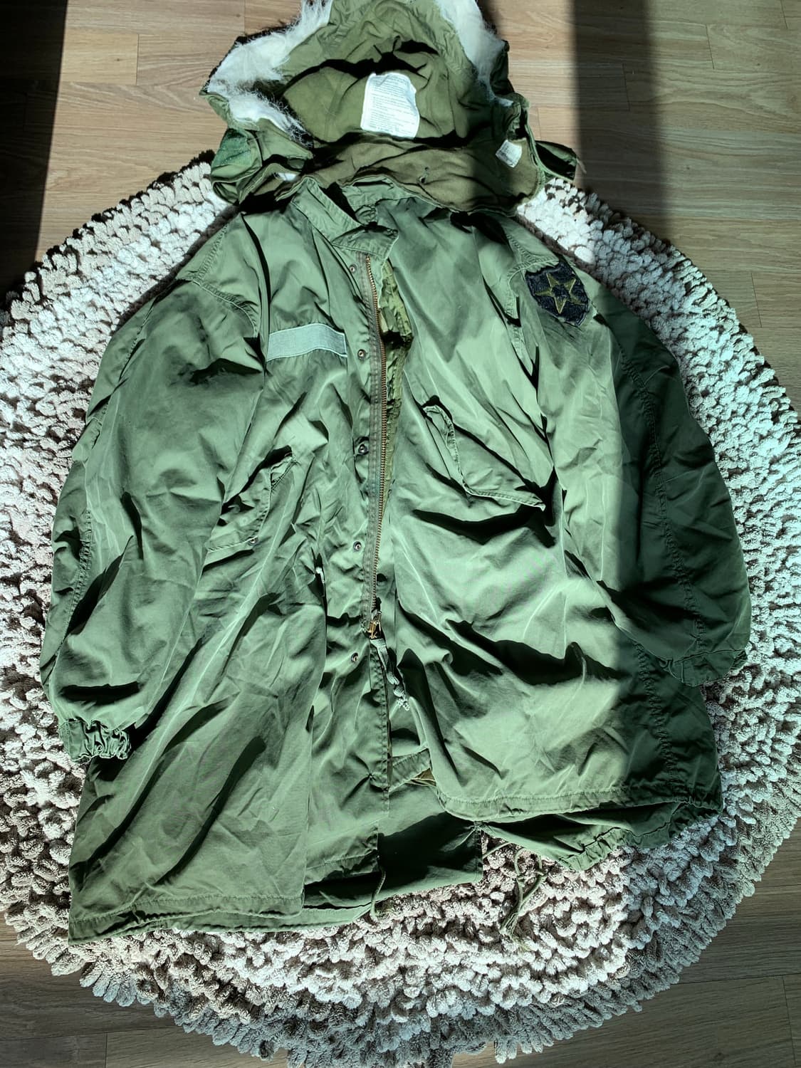 오리지널 70s피쉬테일 M-65 내,외피 모자 (내,외피) 풀세트 상품이미지2