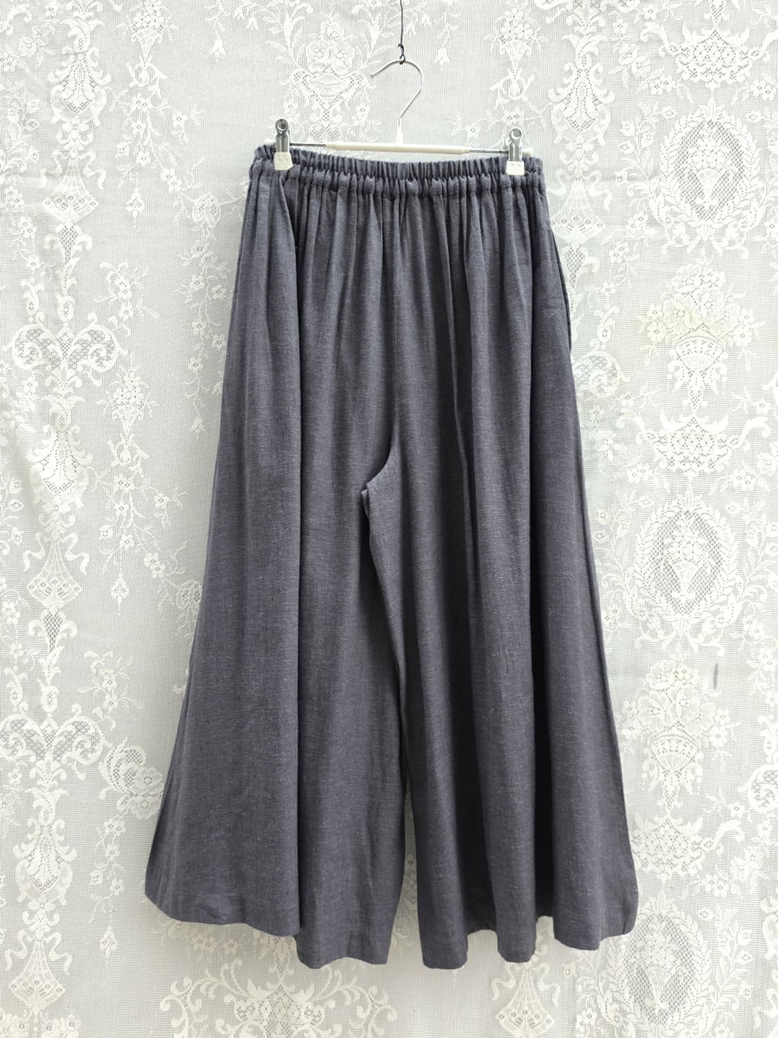 셀프서비스 와이드 리넨 치마바지 상품이미지5