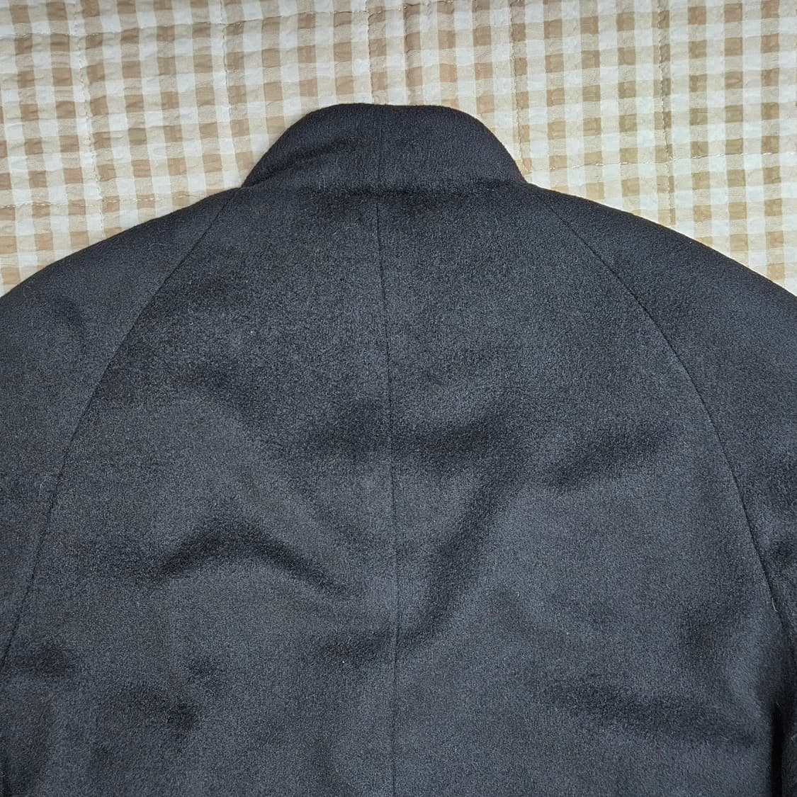 검정색 캐시미어100 롱 코트 자켓 남자100~105 상품이미지10