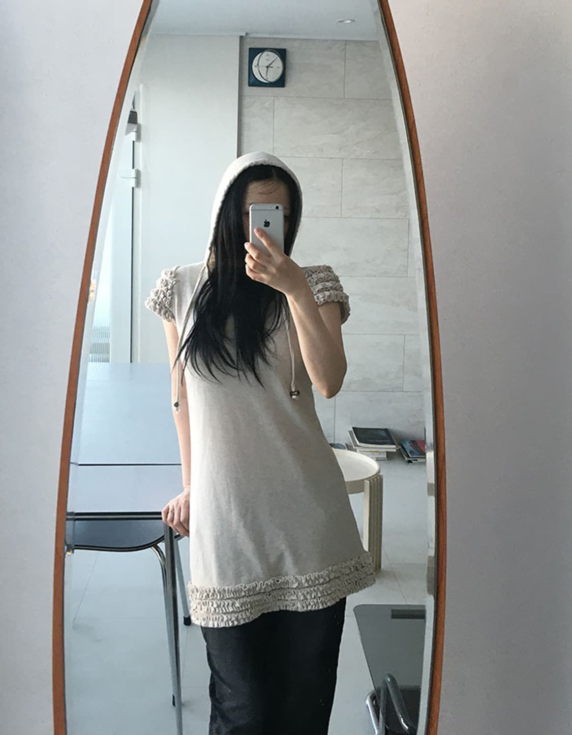 ruffle sleeve hoodie dress 상품이미지6