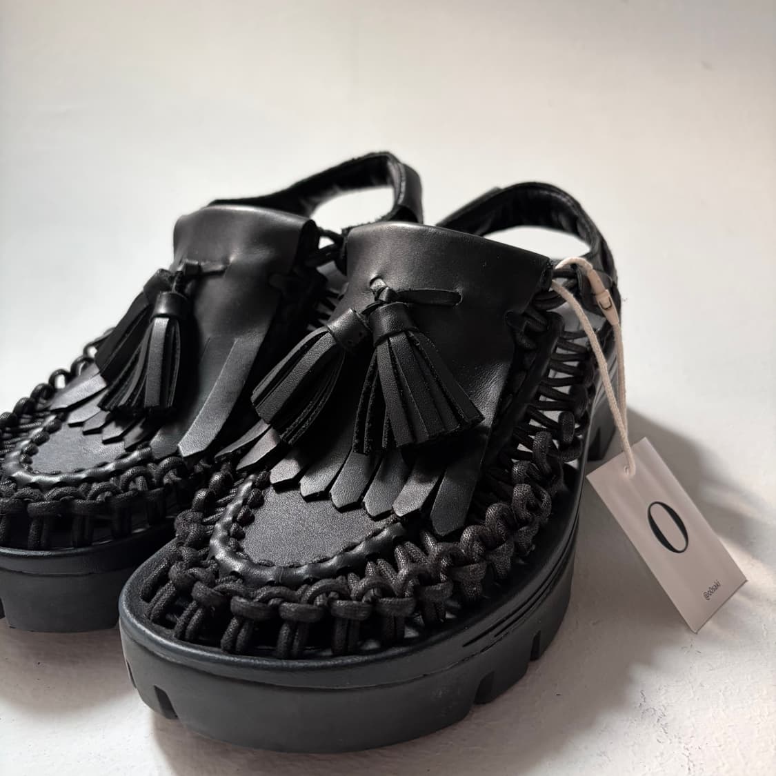 Tassel Woven Platform Sandals 상품이미지2