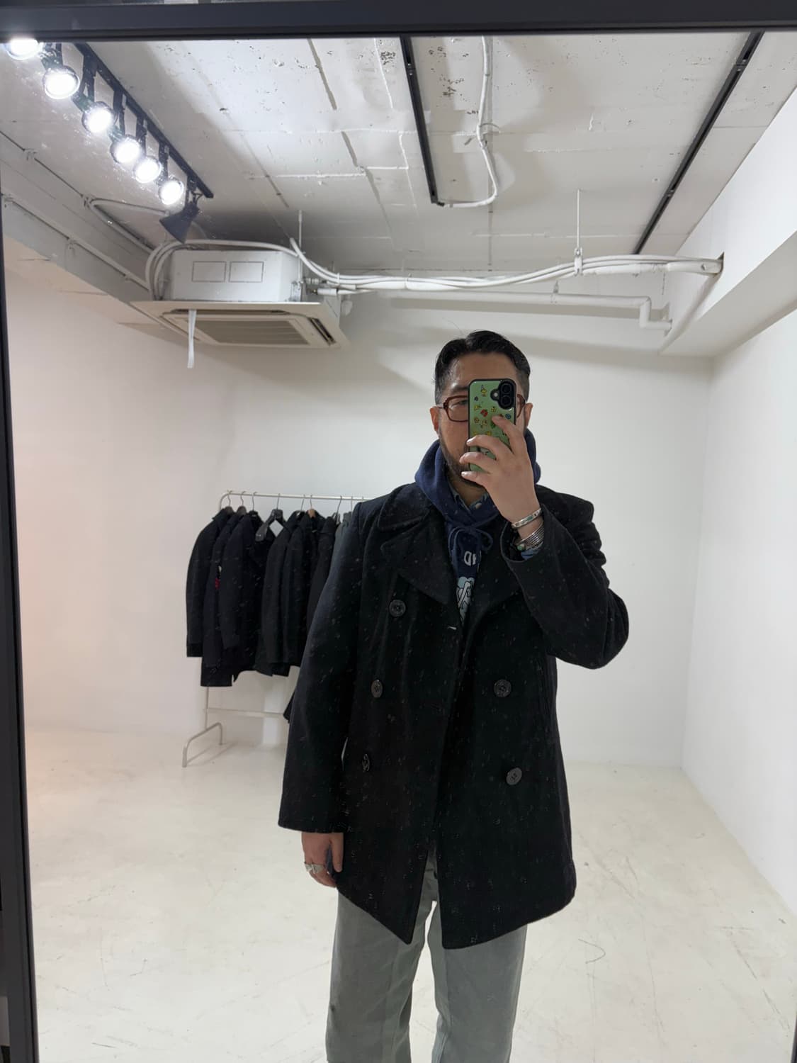 80‘s USN Wool Pea Overcoat. 상품이미지9