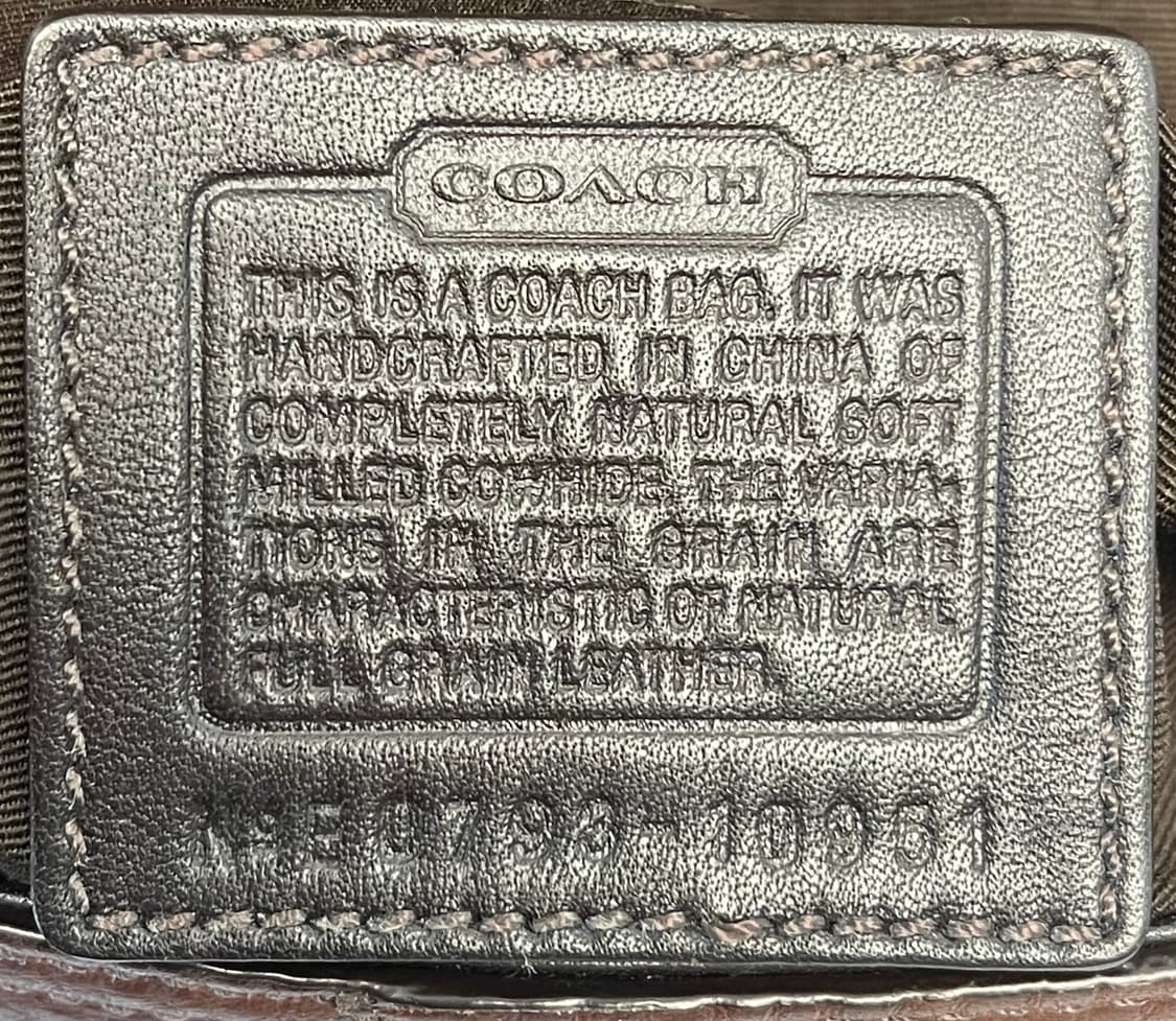 Old coach  클래식 페블 레더 딥 브라운 턴락 숄더백 아카이브 상품이미지7