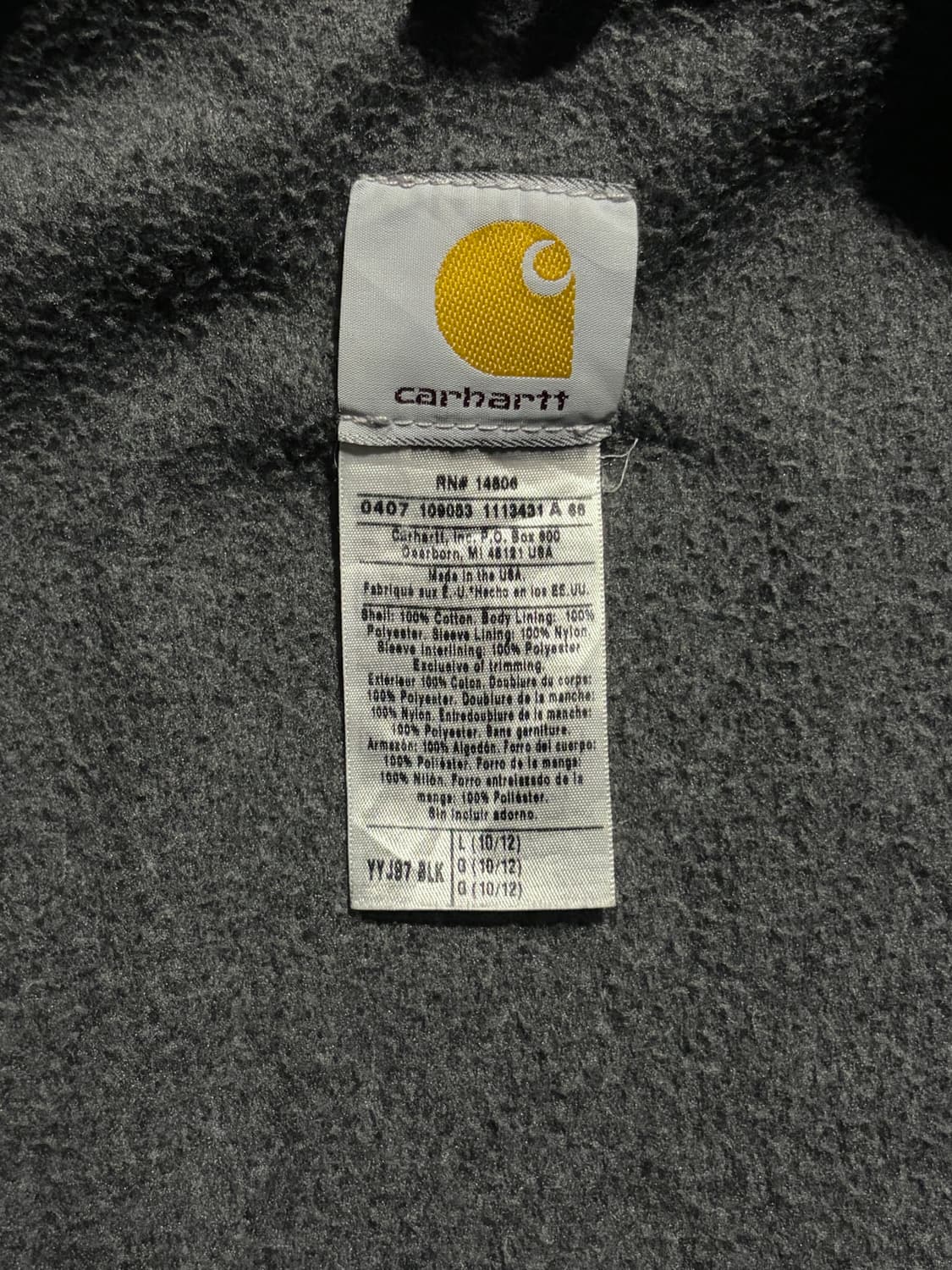 칼하트 디트로이트 YYJ97 BLK 10/12 상품이미지7