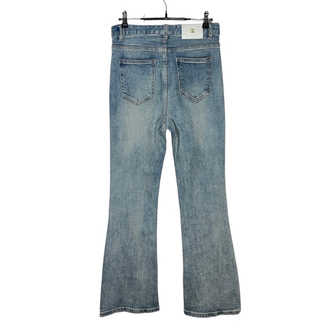 샤넬 18C 크루즈 체인 퀼팅 카멜리아 데님 팬츠 상품이미지5