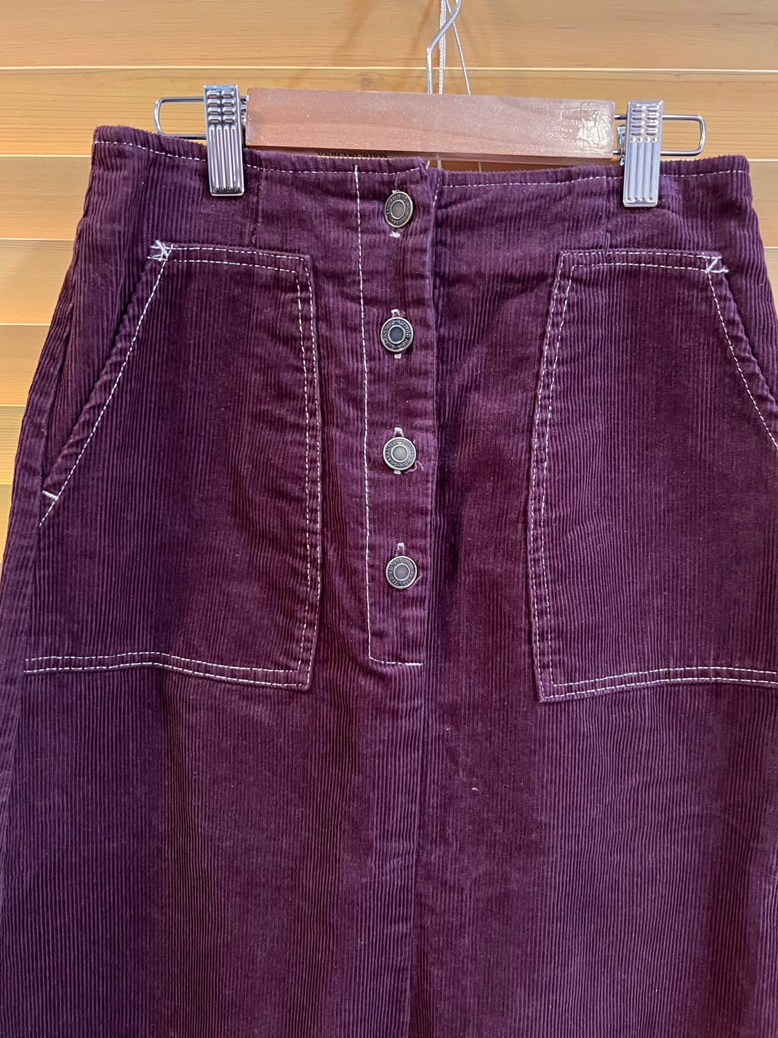 올리브데올리브 여성 버건디와인 코듀로이치마 코튼스커트  상품이미지1