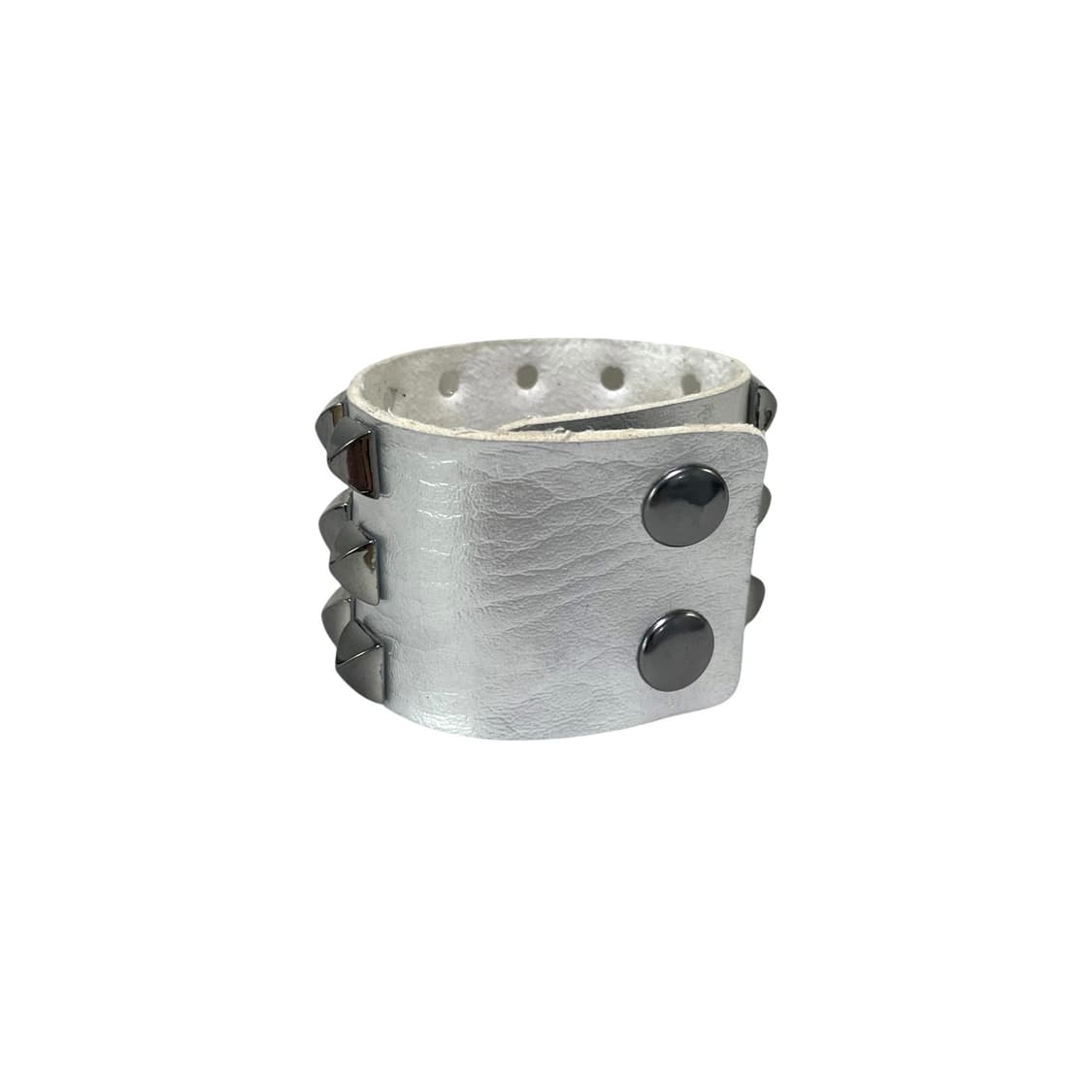 SILVER STUD LEATHER BRACELET 상품이미지2