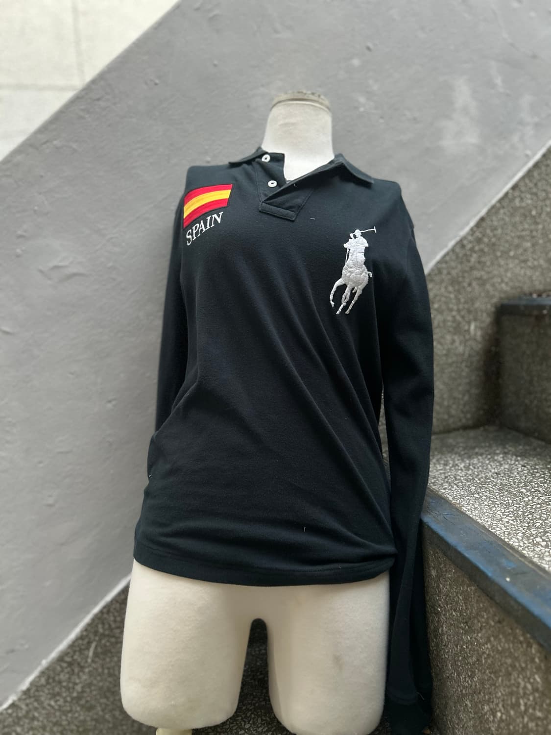 *rare* 2000s polo 폴로 스페인 빅포니 블랙 카라 롱슬리브 상품이미지3