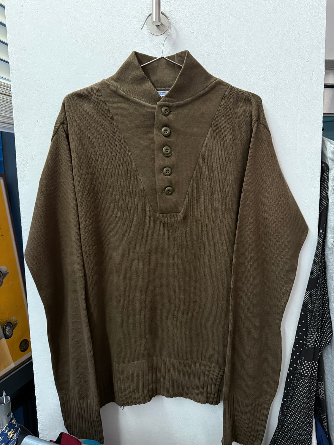 미군 DSCP 군납 헨리넥 커맨드 스웨터 L 상품이미지1