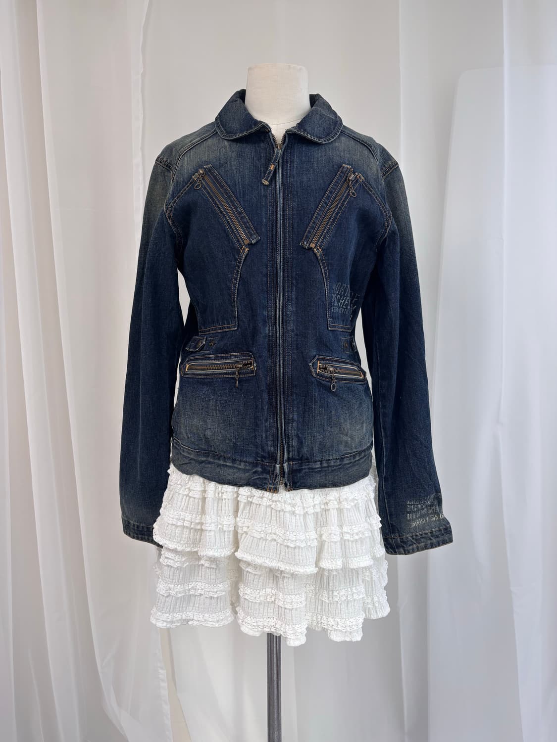 AVIREX 절개 레터링 데님 자켓 상품이미지7